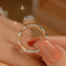 Half Carat Moissanite Sterling Silver Round Rose Ring Arya
